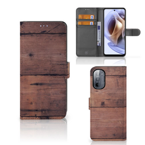 Motorola Moto G31 | G41 Book Style Case Old Wood