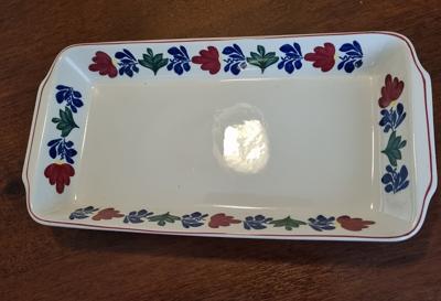 Boerenbont Cakeschaal 15 x 30 cm aardewerk