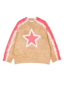 Palm Angels Kids sweat à imprimé tie dye - Marron