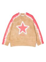 Palm Angels Kids sweat à imprimé tie dye - Marron