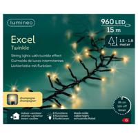 Lumineo Excel twinkel 960led 15m champagne
