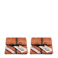 Briljant Baby Minimal Dots hydrofiel washandje - 2x set van 3 terra - thumbnail