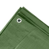 2x Hoge kwaliteit afdekzeilen / dekzeilen groen 3 x 4 meter - Afdekzeilen - thumbnail