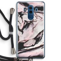 Roze stroom: Huawei Mate 10 Pro Transparant Hoesje met koord