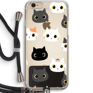 Katten: iPhone 6 / 6S Transparant Hoesje met koord