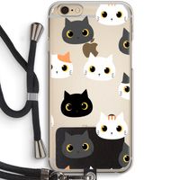Katten: iPhone 6 / 6S Transparant Hoesje met koord
