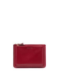 Comme Des Garçons Wallet portefeuille en cuir à double zip - Rouge