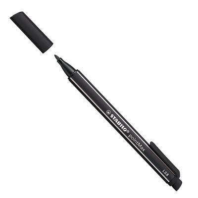 Stabilo pointmax - hardtip fineliner - zwart (488/46)