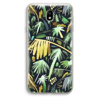 Tropical Palms Dark: Samsung Galaxy J7 (2017) Transparant Hoesje