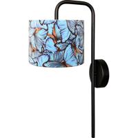 Masterlight Zwarte wandlampVenus met Butterfly lampenkap - 3262-05-6580-VL-20