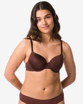 HEMA Voorgevormde Bh Met Beugel Recycled Micro Donkerbruin (donkerbruin)