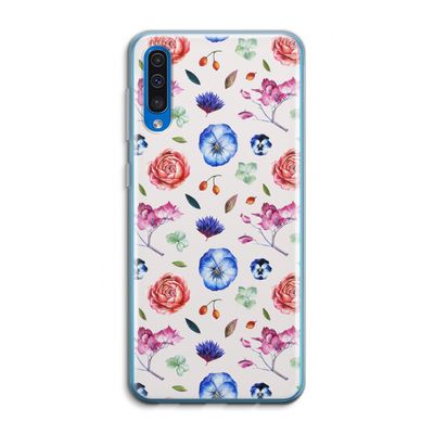 Bloemetjes: Samsung Galaxy A50 Transparant Hoesje