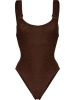 Hunza G maillot de bain Domino à effet froissé - Marron