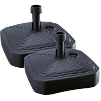 Prosperplast Parasolvoet - 2x - vierkant - rotan - antraciet - 12L