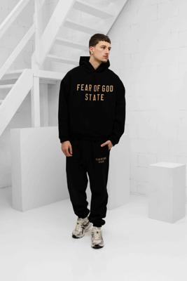 Fear Of God State Essentials Trainingspak Heren Zwart - Maat L - Kleur: Zwart | Soccerfanshop