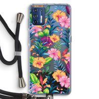 Tropisch 2: Motorola Moto G9 Plus Transparant Hoesje met koord