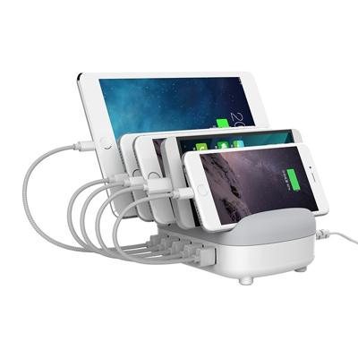 ORICO DUK-5P 40W 5 USB-poorten Smart Charging Station met telefoon & Tablet stand voor iPhone Galaxy Huawei Xiaomi HTC Sony en andere smartphone