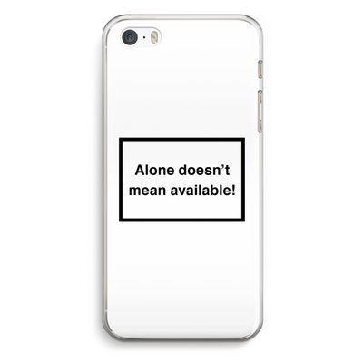 Alone: iPhone 5 / 5S / SE Transparant Hoesje