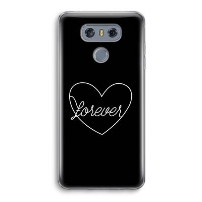 Forever heart black: LG G6 Transparant Hoesje