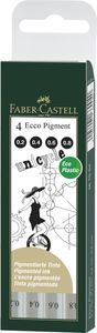 Faber Castell FC-167004 Tekenpen Ecco Pigment 4-delig Etui