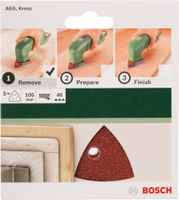 Bosch Accessoires Schuurblad 105mm | G40 | Rw | 6 Gaten | Velc | 5-delig - 2609256A55 - thumbnail