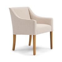 Rivièra Maison Eetkamerstoel 'Savile Row' Chenille Jacquard, kleur Glossy Flax