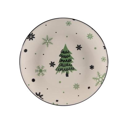 Bord everlands kunstkerstboom deco Ø19cm