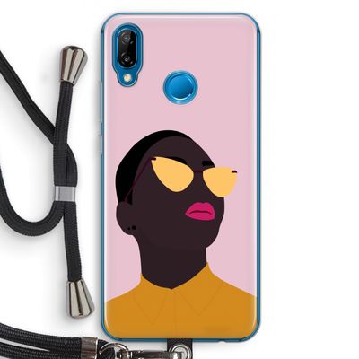 Yellow glasses: Huawei P20 Lite Transparant Hoesje met koord
