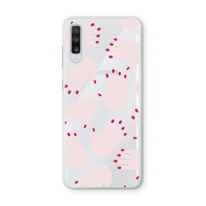 Hands pink: Samsung Galaxy A70 Transparant Hoesje