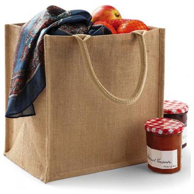 Jute boodschappentas - 14 liter - naturel - shopper - klein - 30 x 30 x 16 cm Jute boodschappentas - 14 liter - naturel - shopper - klein - 30 x 30 x 16 cm