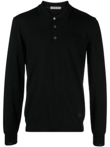 Corneliani polo en laine à manches longues - Noir