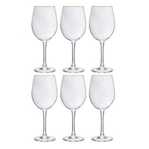 6x Luxe wijnglazen voor rode wijn 360 ml