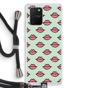 Lipjes: Samsung Galaxy S10 Lite Transparant Hoesje met koord