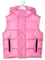 DSQUARED2 KIDS gilet matelassé à capuche - Rose