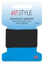 Restyle Geweven Elastiek 30 mm x 1 meter 000 Zwart