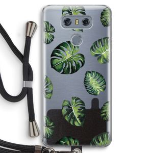 Tropische bladeren: LG G6 Transparant Hoesje met koord