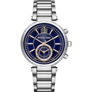 Michael Kors Dames Parker chronograaf marine wijzerplaat roestvrij stalen horloge MK6117