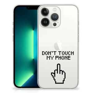 iPhone 13 Pro Max Silicone-hoesje Finger Don't Touch My Phone