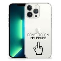 iPhone 13 Pro Max Silicone-hoesje Finger Don't Touch My Phone