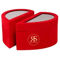 Hartvormige geschenkdoos velvet rood Hartvormige geschenkdoos velvet rood