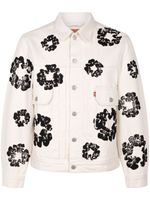 Denim Tears x Levi's veste en jean à logo imprimé - Blanc