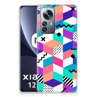 Xiaomi 12 Pro TPU Hoesje Blokken Kleurrijk