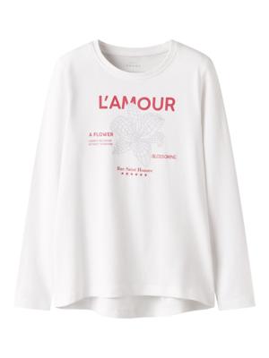 Name it winter top meisjes - wit - NkfViolet - loose fit