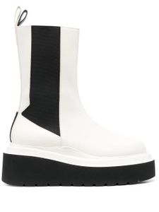 3juin bottines chelsea à modèle bicolore - Blanc