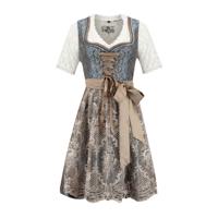 Dirndl Jacquard blau/kaffee