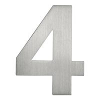 Huiscijfer 4 rvs mat 120 mm