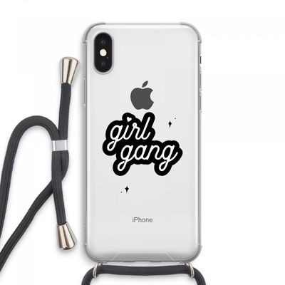 Girl Gang: iPhone XS Max Transparant Hoesje met koord