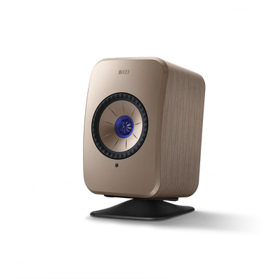 KEF Combi Deal LSX II Wireless Stereo Speakers + P1 Desk pad tafelstandaard - Goud/Zwart