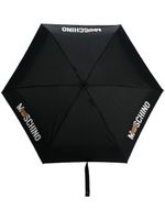 Moschino parapluie à logo imprimé - Noir