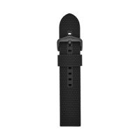 Horlogeband Fossil S221430 Silicoon Zwart 22mm